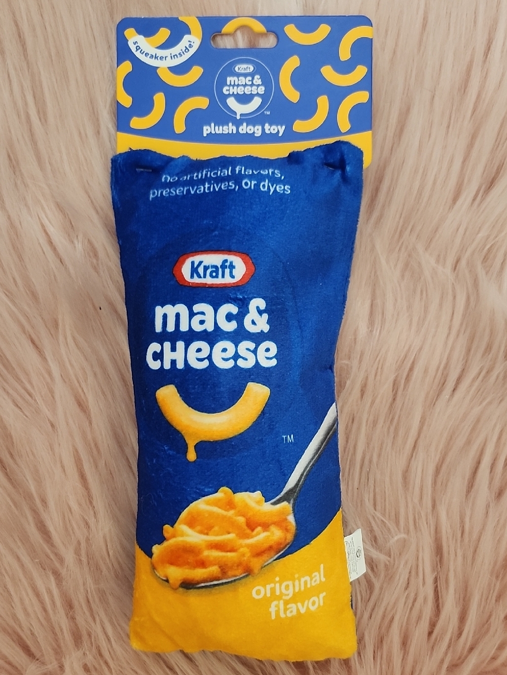 Brand New KRAFT MAC & CHEESE PLUSH Dog Toy